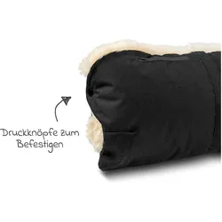 Der Fellhof, Kinderwagen Zubehör, Kinderwagen-Handwärmer aus Lammfell schwarz