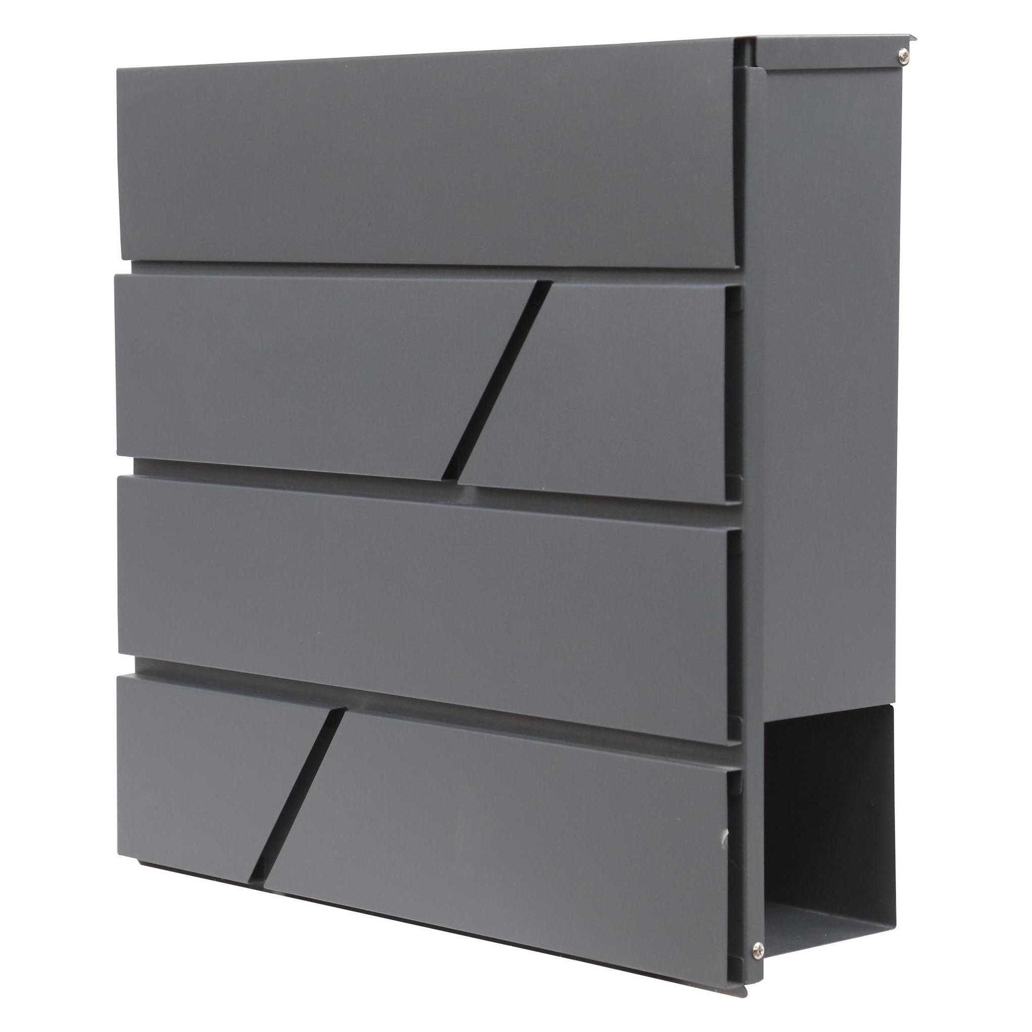Haushalt Mailbox PW-612-6, grey, 10.5 cm x 37.1 cm x 36.2 cm (10.50 x 37.10 x 36.20 cm) (57631313)