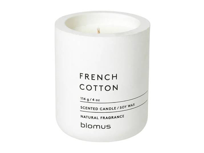 blomus Bougie parfumée Fraga 24 heures French Cotton-Lily White