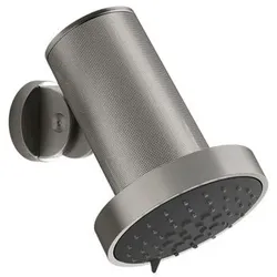 Gessi Habito Antikalk-Kopfbrause mit Gelenk, Regen, Wandmontage, DIAMANTATO, 57273239, Farbe: Edelstahl matt gebürstet