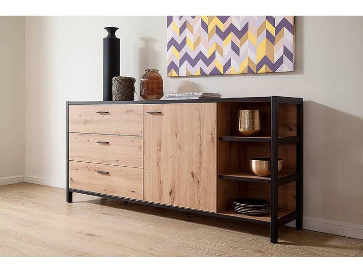 Buffer avec compartiments 180 x 83 x 40cm Marron