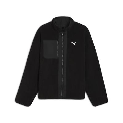 Winterjacke PUMA "REVERSIBLE HYBRID SHERPA JACKET", Herren, Gr. XXL, schwarz (puma schwarz), Rippware, Obermaterial: 100% Polyester, unifarben, relaxed fit normal, Jacken Winterjacke, mit WarmCELL Technologie, wasserabweisend, mit Kängurutasche