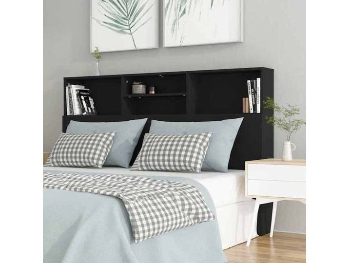Neuf& 791 Noir Accessoire de lit - - Armoire de tête de lit Noir 160x19x103 5 cm - pour chambre（1parcel）