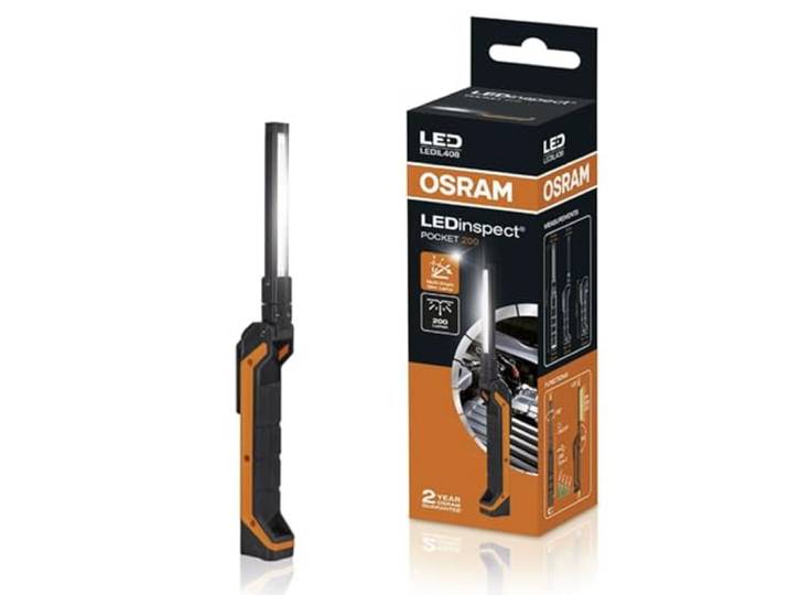 OSRAM LEDinspect POCKET200, slanke LED-inspectielamp, 6500K, oplaadbare LED-werklamp, magnetisch, flexibel