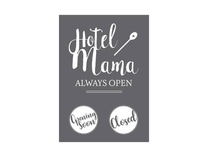 Siebdruck-Schablone Hotel Mama A4, 1 Schablone+1 Rakel, SB-Btl