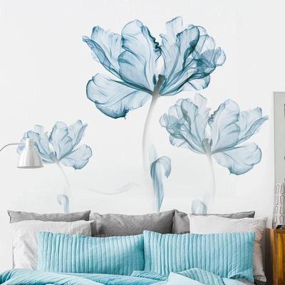 Combo Retail Shop New Creative Nordic Blue Flower Wall Stickers, 3D Wall Art Decals, Home Living Room Sofa Warm Background Decoration New Creative Nordic Blue Flower Wall Stickers, 3D Wall Art Decals, Home Living Room Sofa Warm Background Decoration