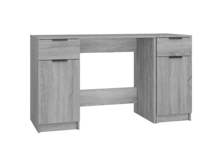 Bureau rectangulaire(1 PC) - VIDAXL - avec armoire latérale - Sonoma gris Bois d'ingénierie 33.5x50x75 cm B192
