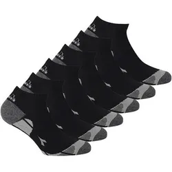 DIADORA Diadora Unisex Sneaker Sportsocken, 6er Pack - Socken, Mehrfachpackung, Logo, Muster, Größe 43-46 in Schwarz Schwarz