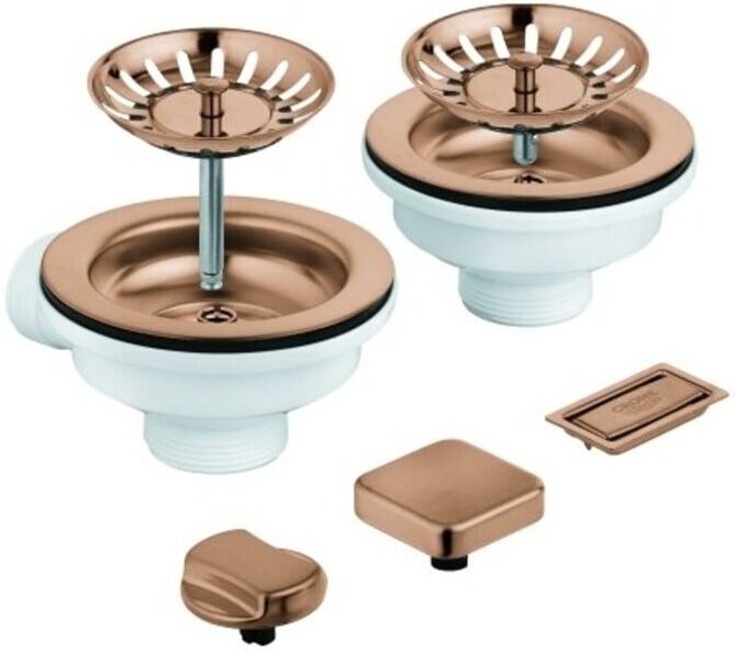 Grohe Spülen-Ablaufgrt. 40998 2 Becken mit Exzenter warm sunset gebürstet (40998DL0)