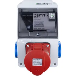 Wandverteiler XS 32A 2x230V IP44 Stromverteiler Komplett Verdrahtet Doktorvolt DV-5084-D