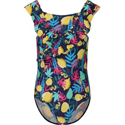 Balconette-Bikini ZIGZAG "Tropical", Mädchen, Gr. 116, bunt (dunkelblau, gelb), 80% Polyamid, 20% Elasthan, unifarben, Bikini-Sets Balconette-Bikini, mit UV-Schutzfunktion