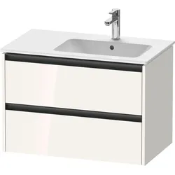 Duravit Ketho.2 Waschtischunterbau wandhängend, 2 Schubkästen, 810x549x480mm, für ME by Starck Beckenposition rechts 234683, K25268022220000, Farbe: Weiß Hochglanz Dekor