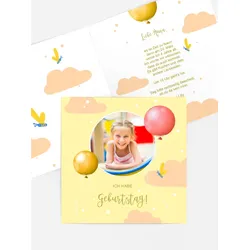 Einladungen zum Geburtstag  selbst gestalten mit Spruch und Fotos im Onlinedesigner bei Meine-Kartenmanufaktur.de