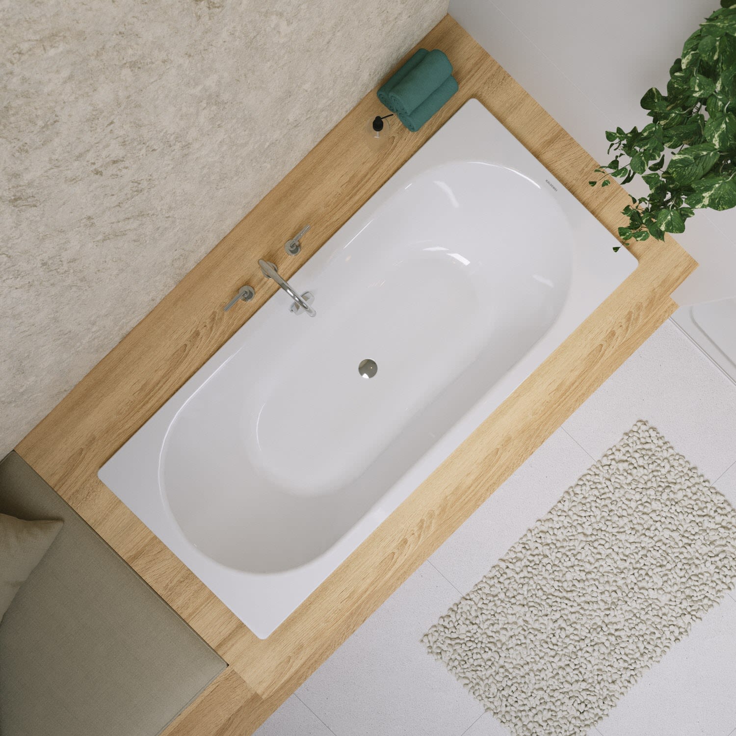 Kaldewei CLASSIC DUO Mod. 103 Badewanne 160 x 70 cm, mit Grifflöcher