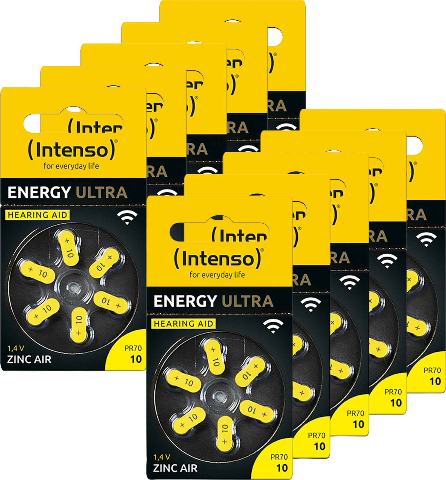 Intenso Knopfcellen PR70 / 10 Zink-Lucht 1,45 V, 60 stuks