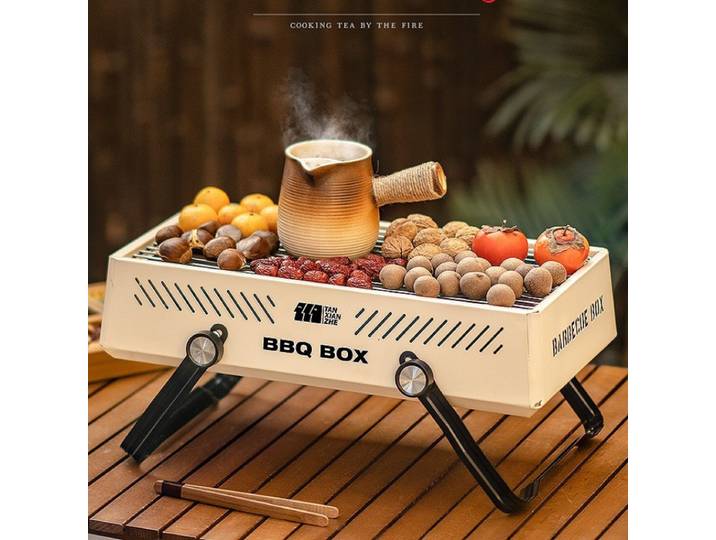 Meilleures ventes - Barbecue compact et robuste, adapté à la maison et à l'extérieur, portable, facile à utiliser, sans fumée et pliable