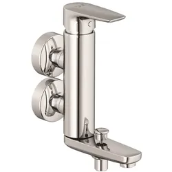 KLUDI PURE&SOLID Wannenfüll-Brause-Einhandmischer DN 15 vertikale Blockarmatur chrom 364890575