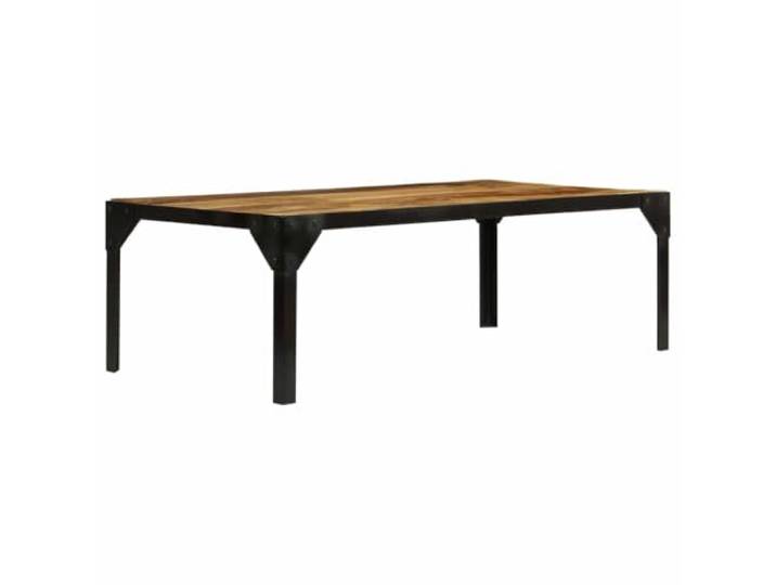 LASWWQMRF Couchtisch Industrial Massivholz Mangoholz 110x55x35 cm Handgefertigter Beistelltisch aus rauem Mango-Massivholz mit Stahlgestell für Wohnzimmer und Arbeitszimmer.