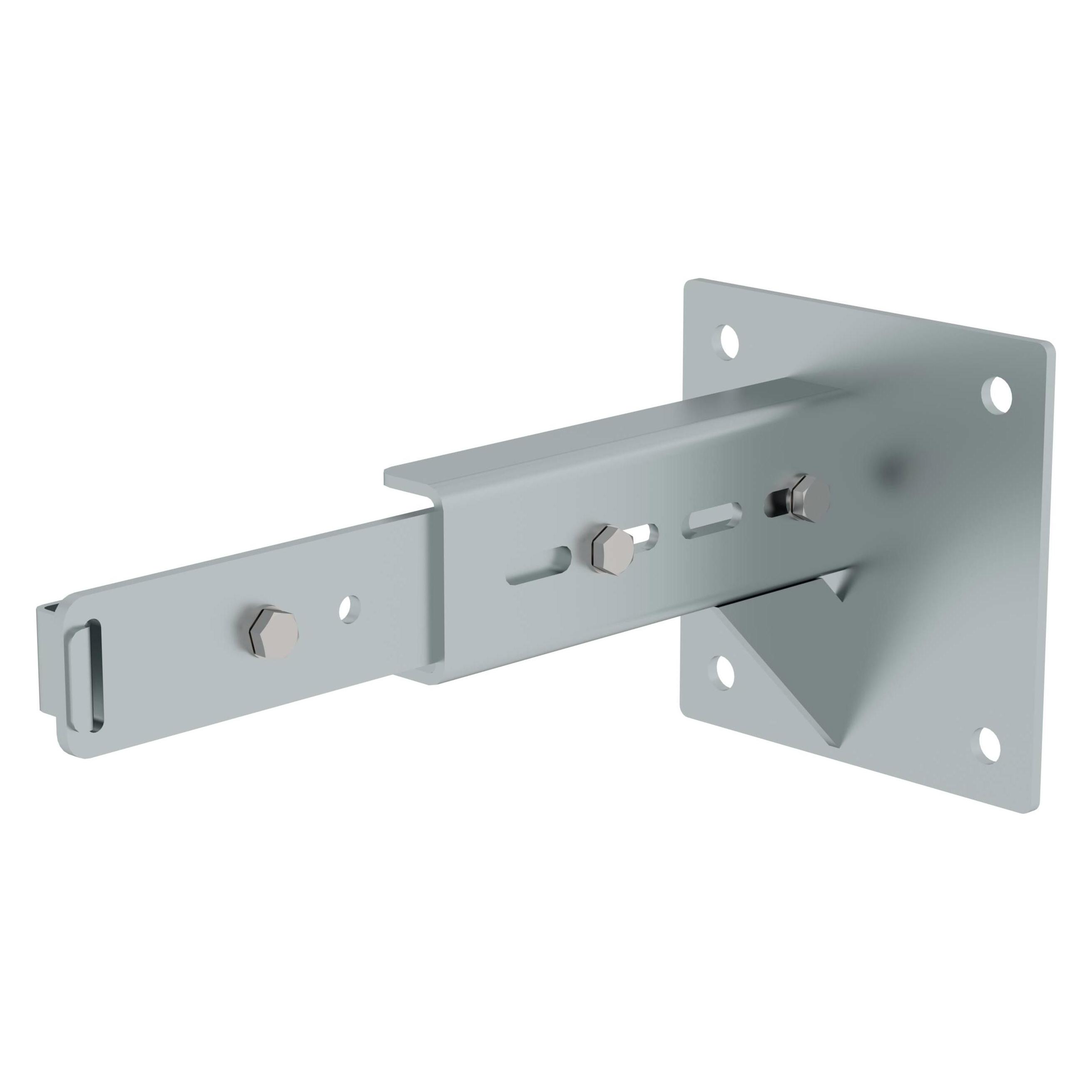 Munk Wandhalter m. Klemmbügel, verstellbar 375-500mm, Stahl verzinkt (063269)
