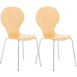 CLP 2er Set Besucherstuhl Diego   Farbe: natur