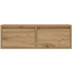 vidaXL, TV Möbel, TV-Schrank mit LED-Leuchten Artisan-Eiche 100x35,5x25 cm HiFi-Schrank (100 x 35.50 x 25 cm)