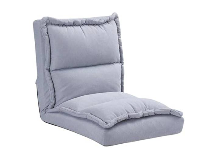 Xumh2024-3 Sitzsack Faules Sofa, Schlafzimmer, Balkon, kleine Wohnung, Einzel-Rückenlehne, Verstellbarer Tatami-Stuhl(Grigio)
