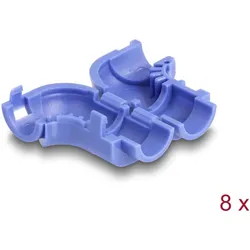 DELOCK Kabel Clips zum Abwinkeln 8 Stück blau