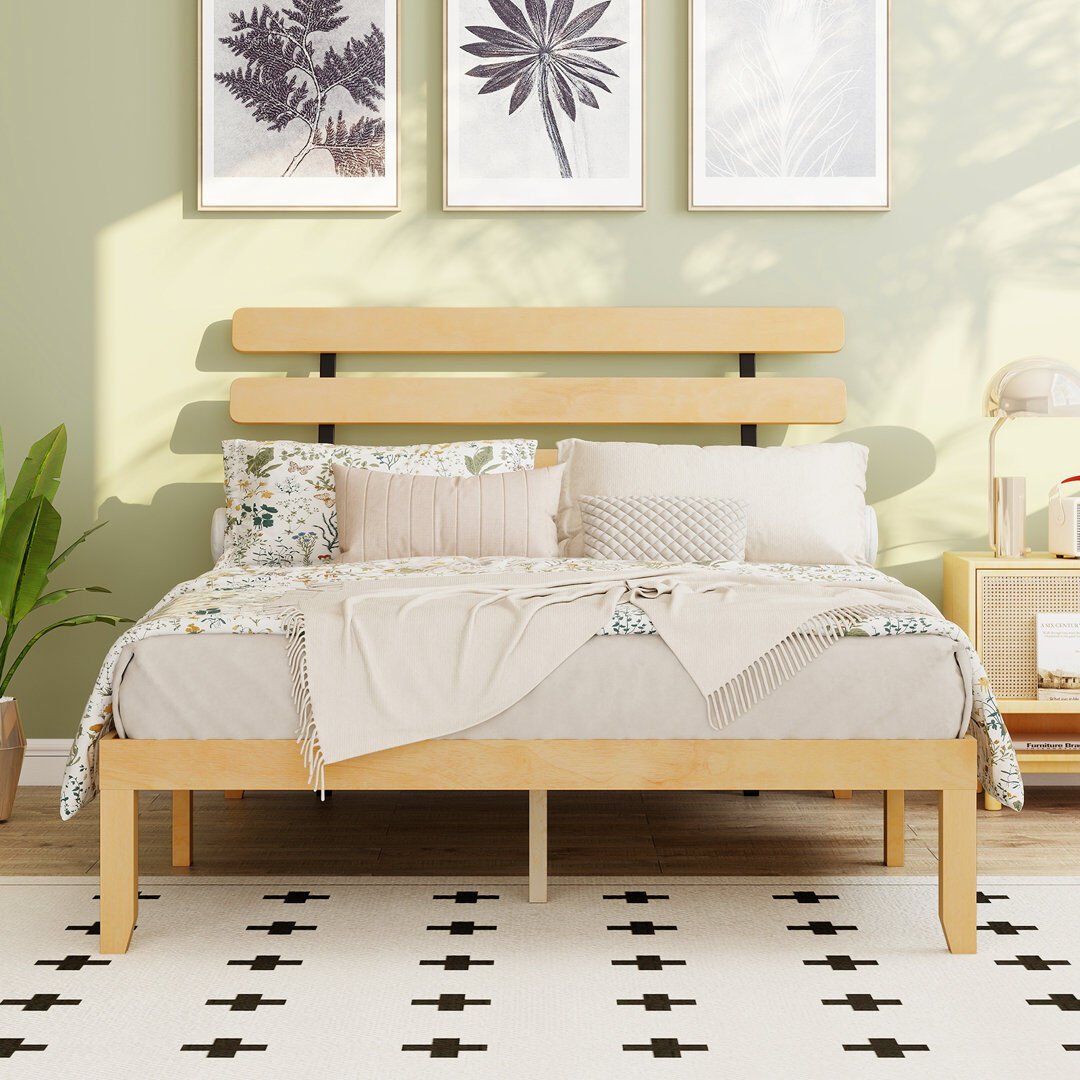 Lily Manor Solid Wood Bed Yellow Kingsize (5')
