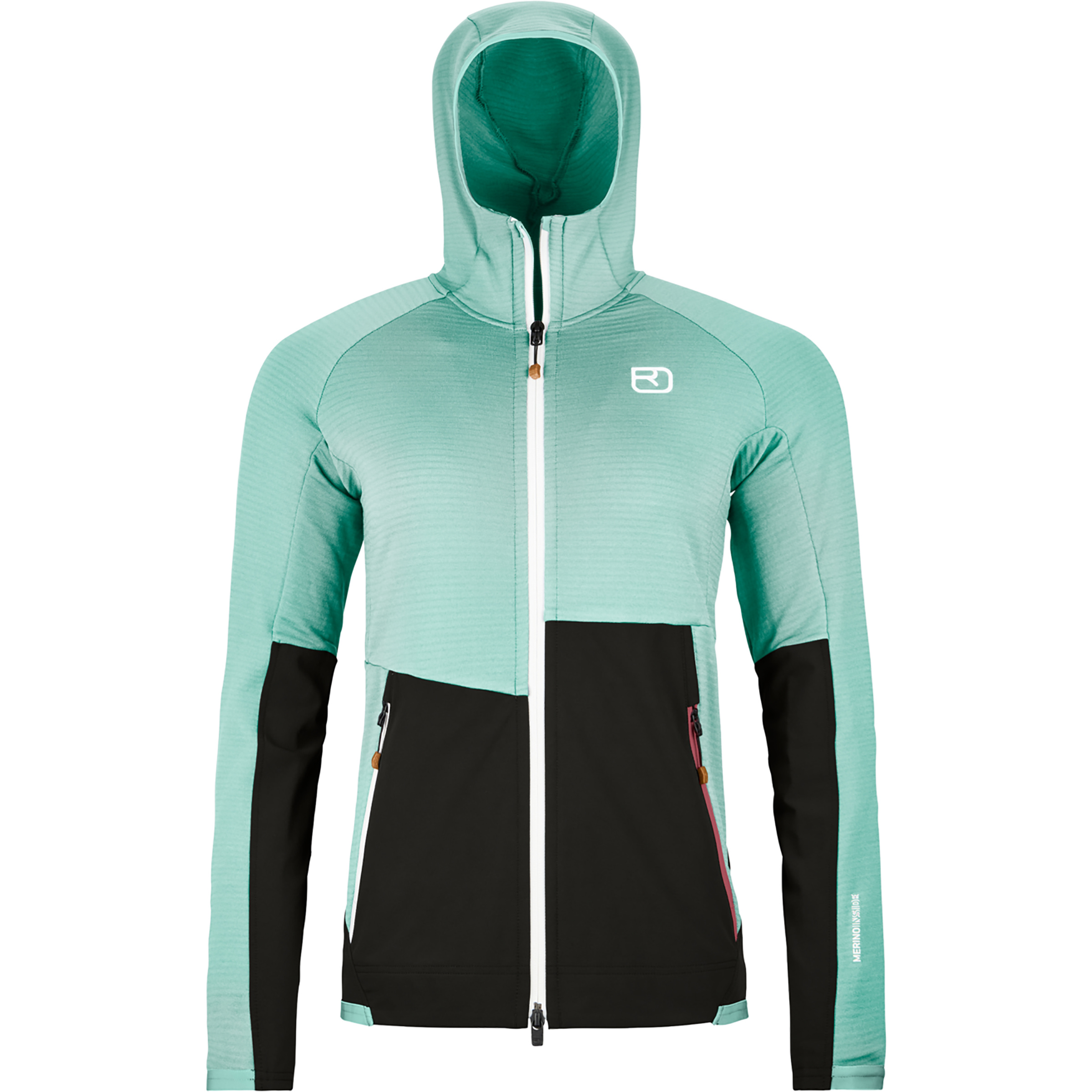 Ortovox Fleece Rib Damen Fleecejacke tuerkis Größe S Alpinklettern | Bergsteigen | Sportklettern Merinowolle
