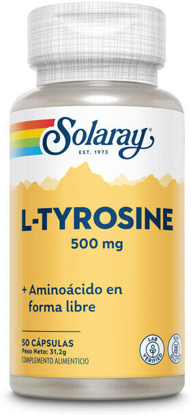 Solaray L-Tyrosine 500 mg 50 Vegetable Capsules
