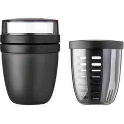 Mepal Ellipse Lunchpot mit Fruitpot, Lunchbox, Schwarz
