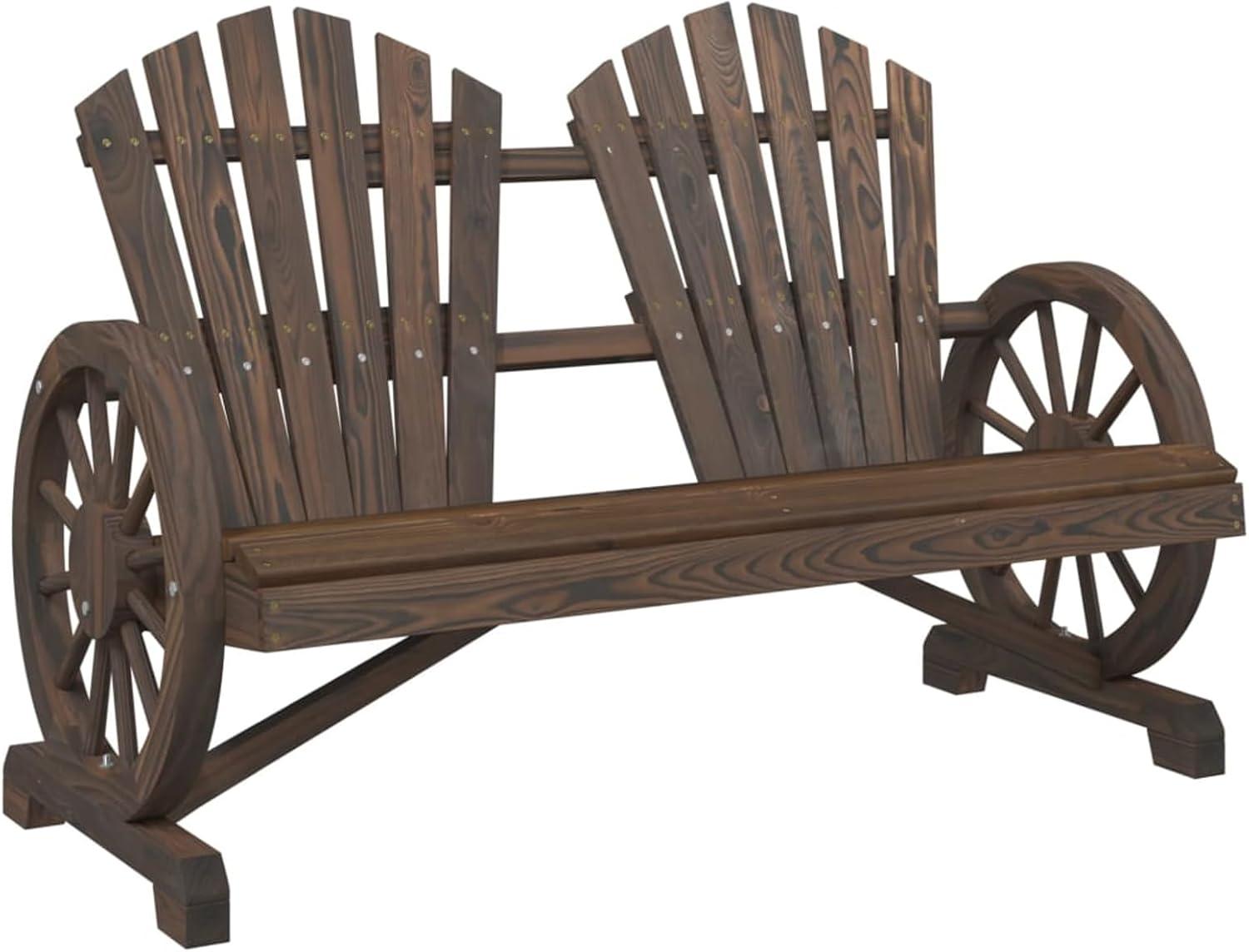 Adirondack-Gartenstuhl für 2 Personen aus massivem Tannenholz, bequem und wasserdicht, für Garten und Balkon