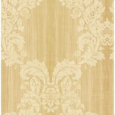 Seabrook Designs Aldeno Leaf Ogee Unpasted Wallpaper