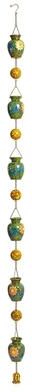Zaer Ltd. "6 Assorted 77.5"" Long Hand Painted Multicolor Porcelain Vase Rain Chains"