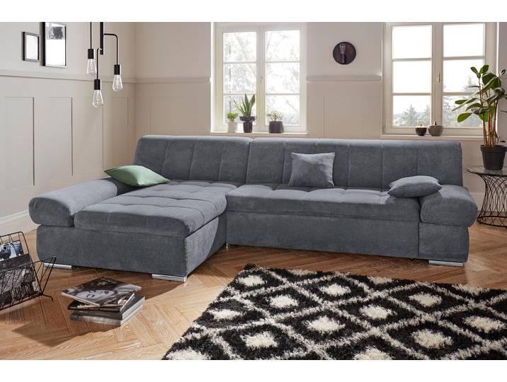 DOMO collection MONA 297x173 cm, modern & komfortabel, optional mit Komfortfunktionen whlw. mit Bettfunktion, L-Form