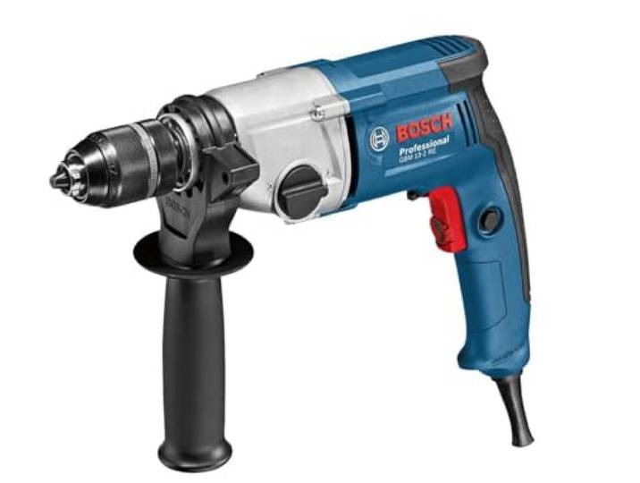 Bosch Professional perceuse GBM 13-2 RE (avec mandrin automatique 13 mm\, poignée auxiliaire\, butée de profondeur 210 mm)