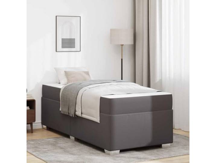 KTHLBRH Bettgestell, grau, 100 x 200 cm, Stoff Modernes Design, klare Linien, geeignet für jedes Zimmer, praktisch und funktional