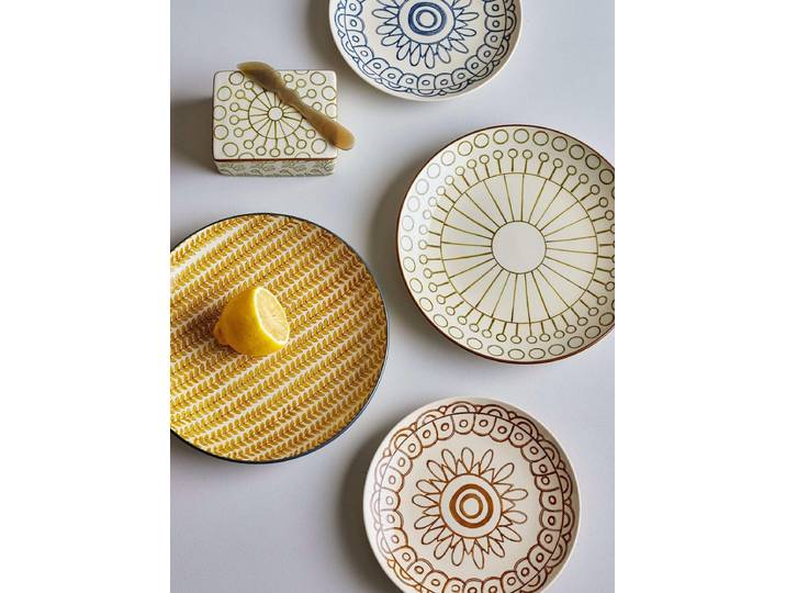 Bloomingville Bord aardewerk oranje Maple 20cm