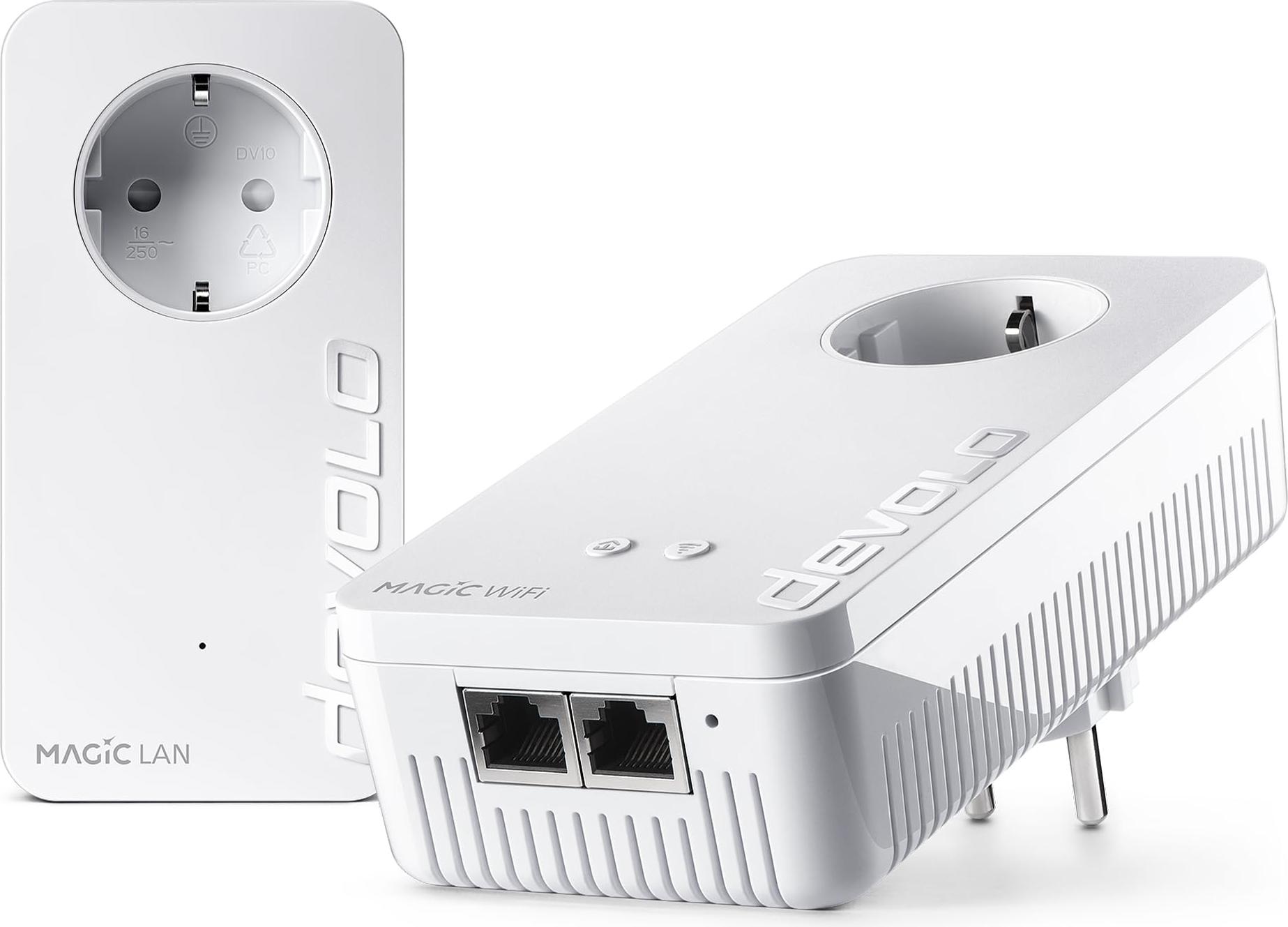 devolo Magic 2 WiFi 6 Starter Kit, WLAN Powerline Adapter, bis zu 2.400 Mbit/s,
