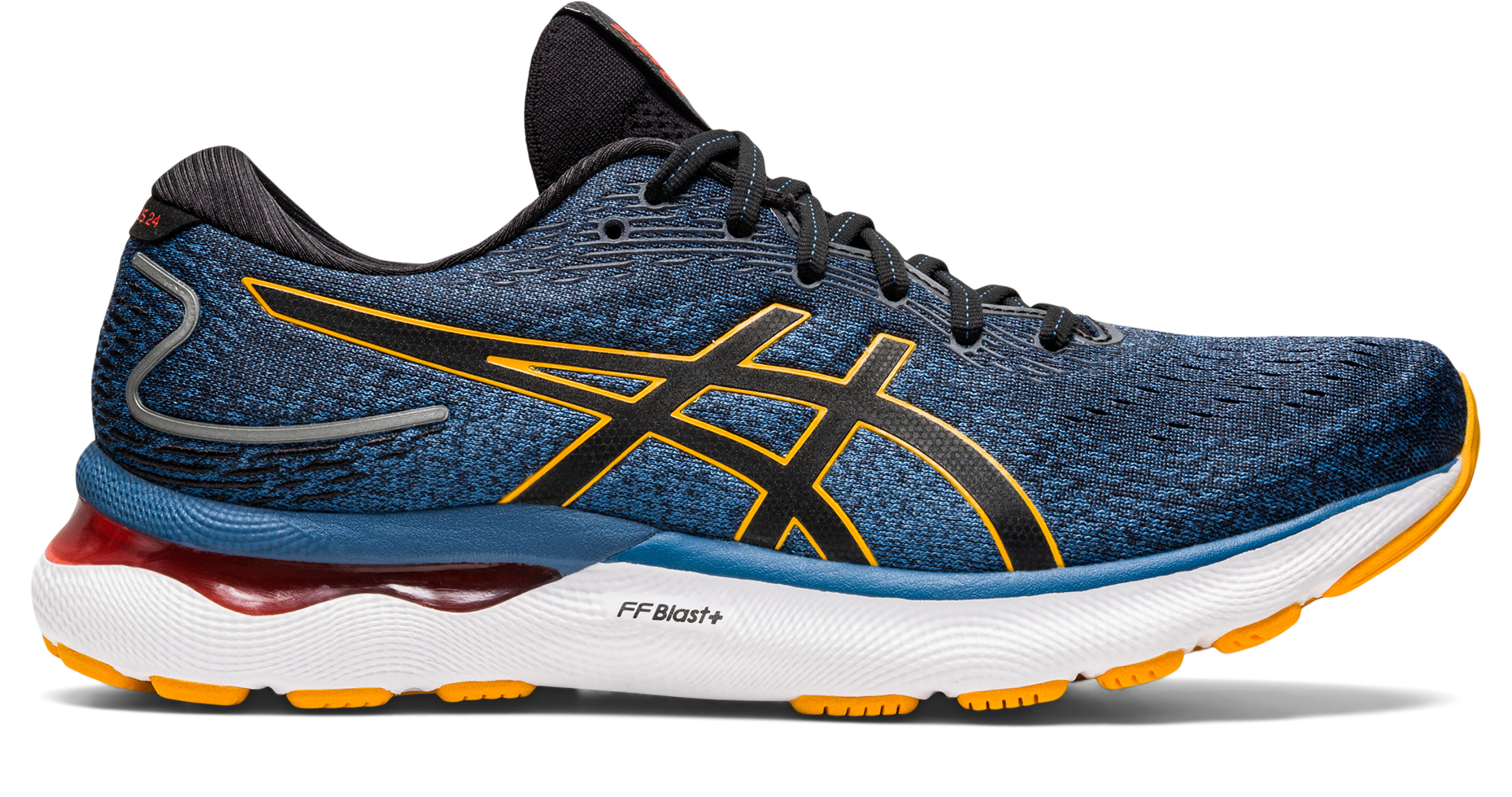 Asics Nimbus 24 Sportschuhe Herren Trainingsschuhe Laufschuh Blau Freizeit, Schuhgröße:EUR 46.5 | US 12