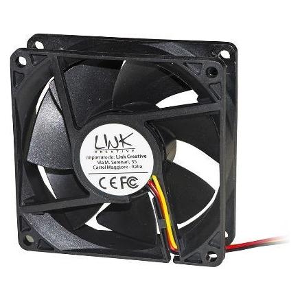 Link VENTOLA PER CASE 120X120X25MM BK 12 V CONNETTORE 3 FILE VITI INCLUSE (120 mm) (LKV1225)