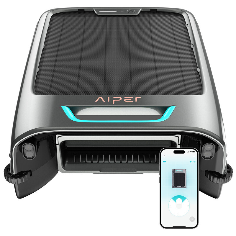 Aiper EcoSurfer S2 Op Zonne-energie Werkende Draadloze Zwembadoppervlaktereiniger met App-bediening