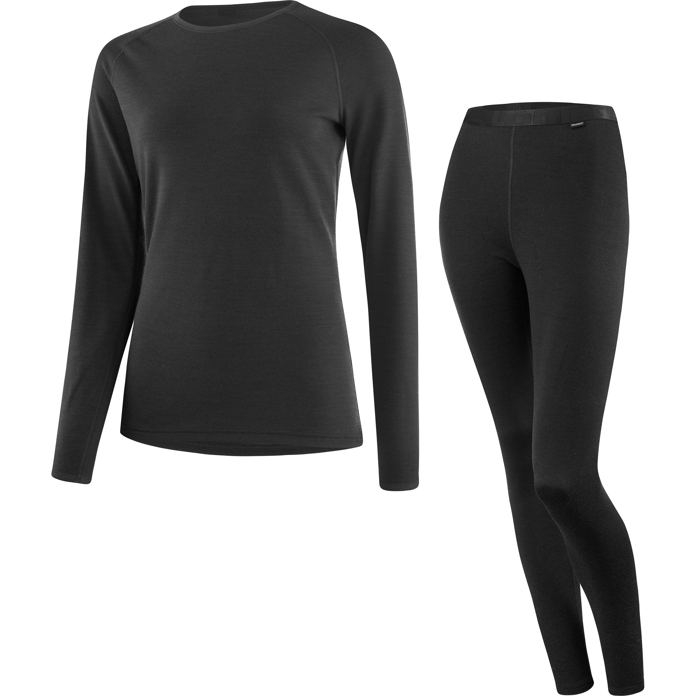 Löffler Transtex Merino 200 Unterwäsche Set Damen Merino Unterwäsche schwarz Größe XS Schnell trocknend Merinowolle