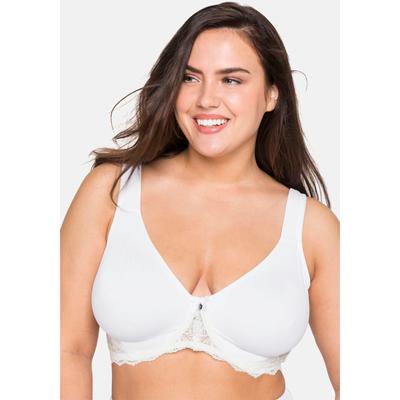 Bügel-BH SHEEGO, Damen, Gr. 110, Cup G, weiß, 82% Polyamid, 18% Baumwolle, BHs Bügel-BH