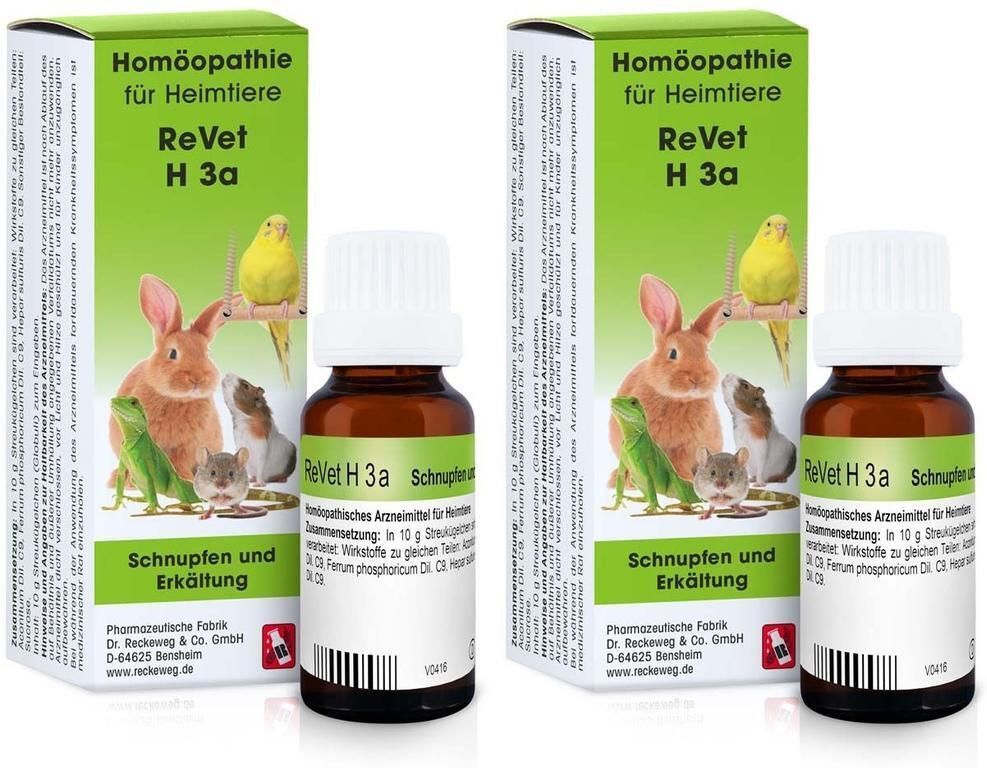 Dr. Reckeweg Revet H 3a Globuli f.Heimtiere 2x 2x10 g