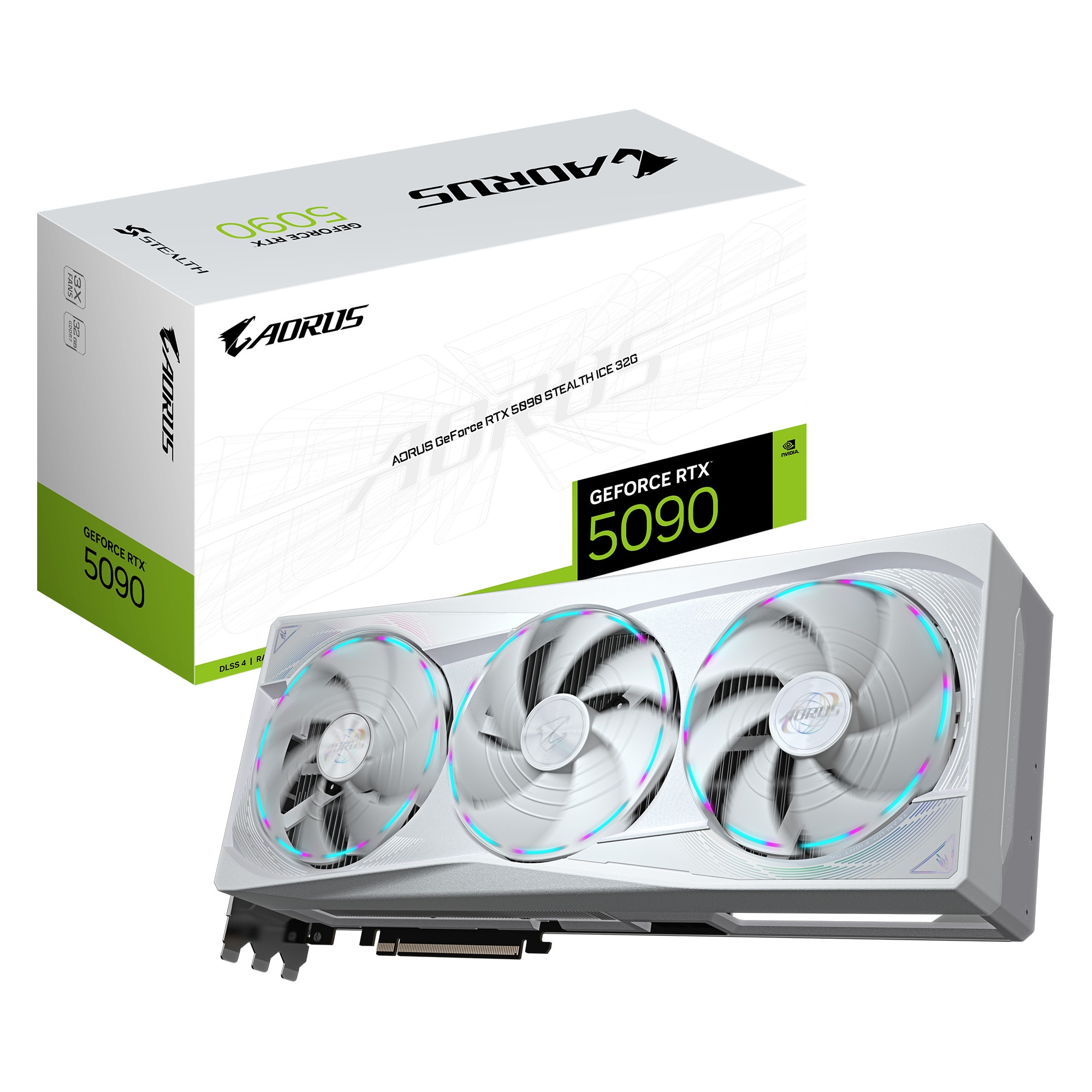 GIGABYTE GeForce RTX 5090 STEALTH ICE 32G Grafikkarte HDMI/DP GV-N5090AORUSST ICE-32GD
