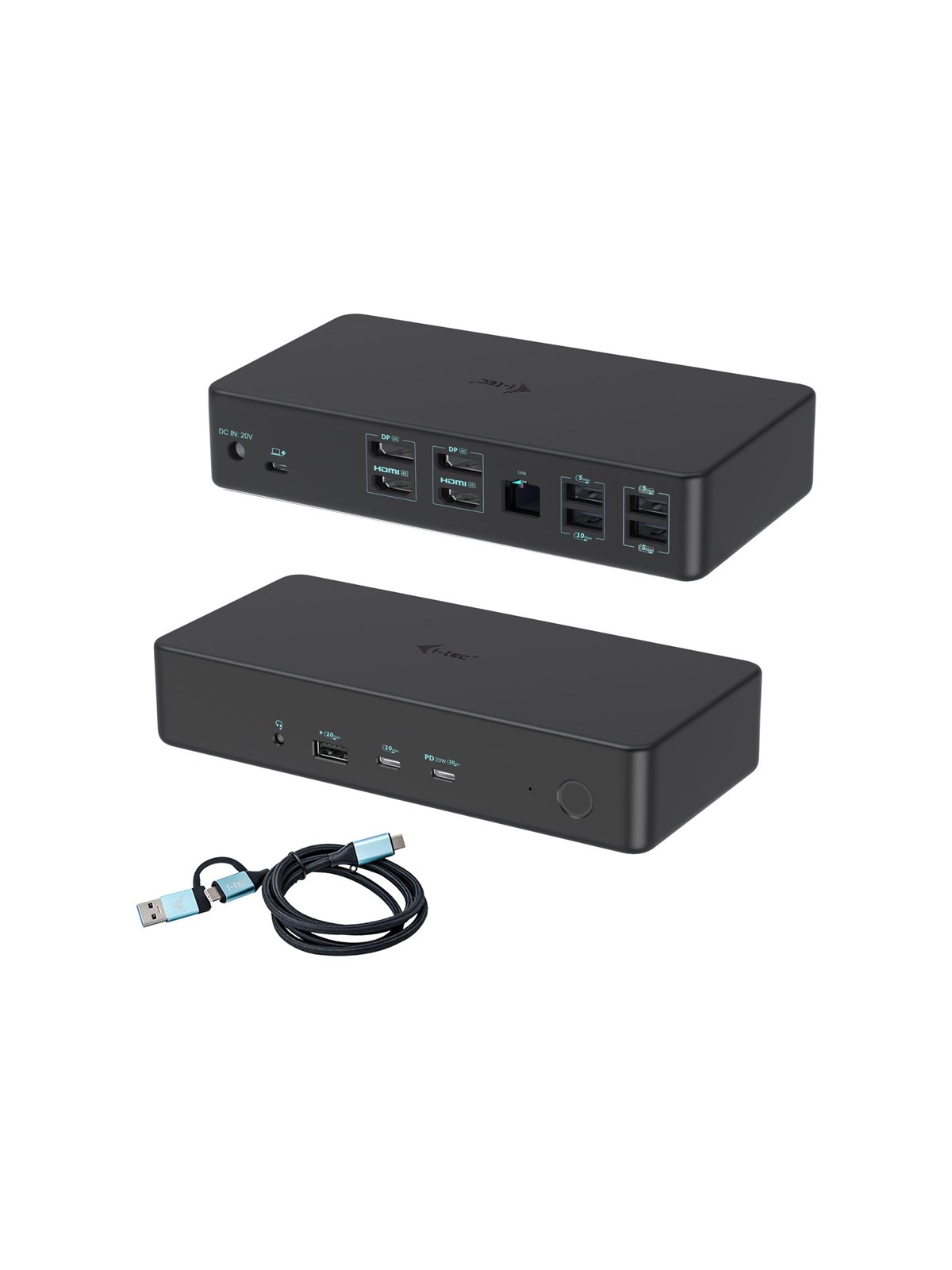 I-Tec Docking Station - USB-C/Thunderbolt 3 - 2-Port DP - 100W