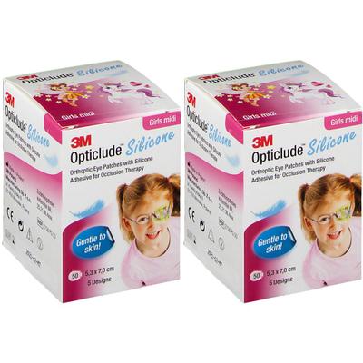 2x Opticlude 3M Silicone girls midi 5,3x7 cm 2738Pg 2x50 St Pflaster