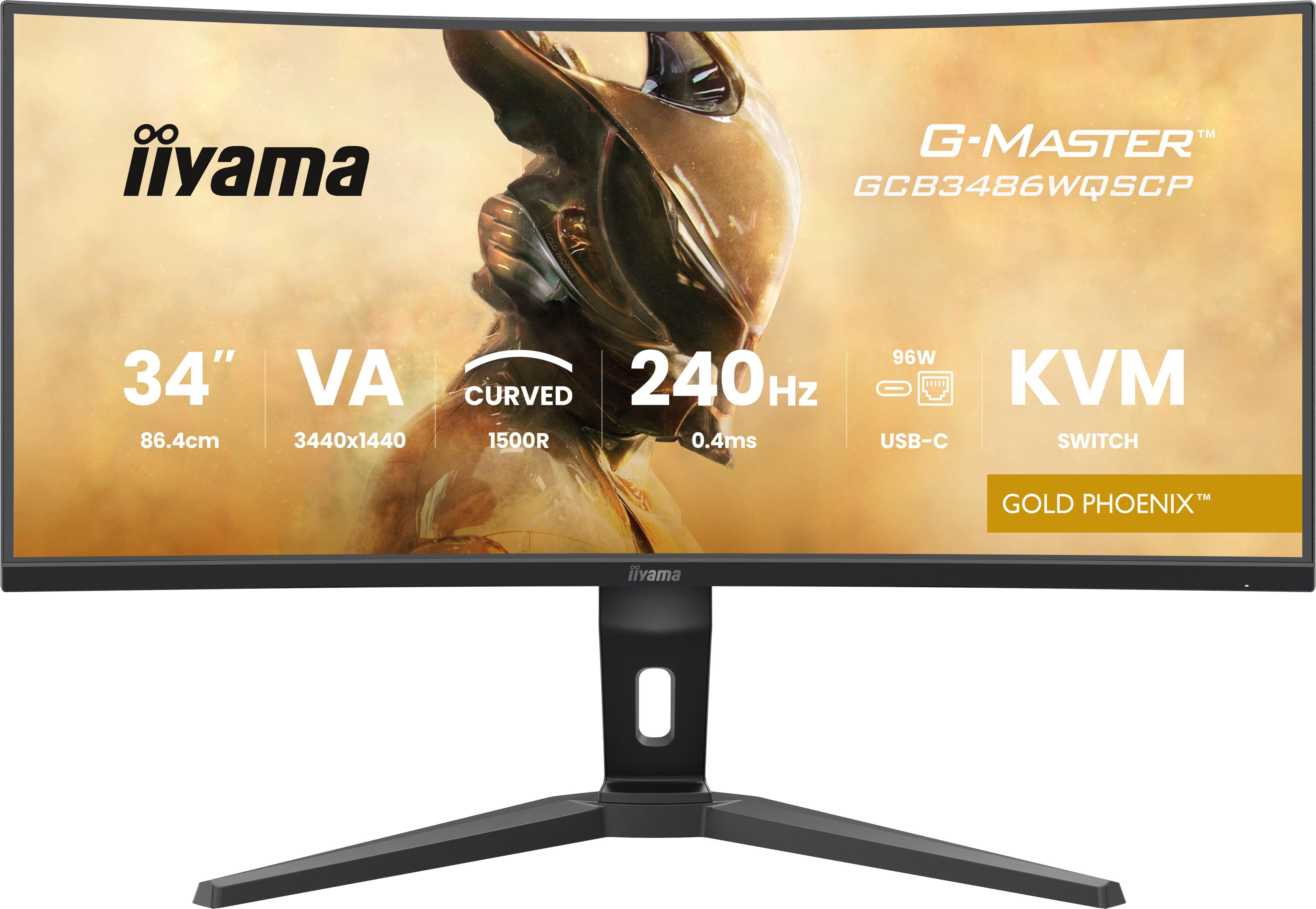 iiyama G-Master Gold Phoenix GCB3486WQSCP-B1 34 Zoll UWQHD Curved VA LED 21:9 240 Hz Gaming Monitor