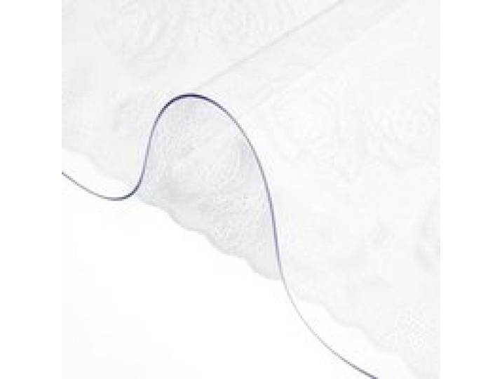 VEVOR Nappe Rectangle Transparente 91,4 x 152,4 cm Film de Table Transparent en PVC Épaisseur 2 mm Découper sur Mesure avec 1 Nappe en Tissu de 30 x 46 cm Protection de Table Transparente Maison
